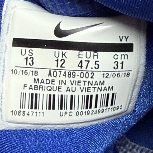 Nike Metcon Sport Shoes Mens Size 13 Gray Blue Training Slip On AQ7489-002 - Picture 11 of 11